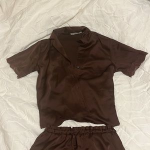 NWOT Abercrombie & Fitch Satin Sleepwear Set